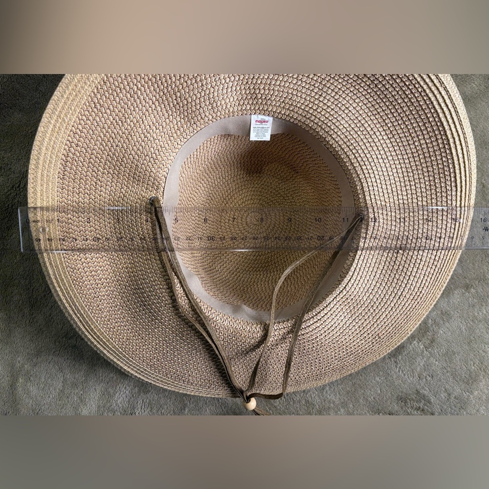 Midwest Tan & Brown Woven Sun Hat - Picture 8 of 10